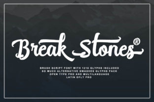 Break Stones: A Playful Script Font for Modern Editorial Design