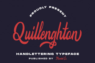 Quillenghton: A Vintage Script Font for Editorial Design